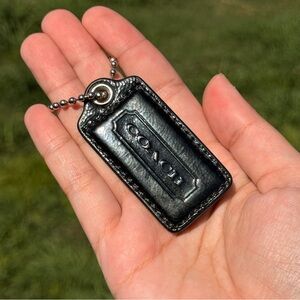 2.5" Medium Coach Leather Key Fob Bag Charm Keychain Hang Tag/Hangtag